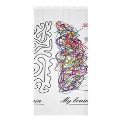 Neurodivergent Creative Smart Brain Shower Curtain 36  X 72  (stall)  by Wegoenart