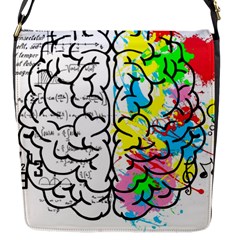 Brain Left Logic Language Science Flap Closure Messenger Bag (s) by Wegoenart