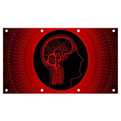 Artificial Intelligence Brain Think Banner And Sign 7  X 4  by Wegoenart