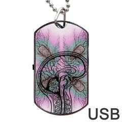 Tourette Syndrome Epilepsy Brain Dog Tag Usb Flash (one Side) by Wegoenart