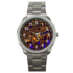 Binary Code Transformation Sport Metal Watch by Wegoenart