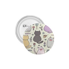 Funny Cartoon Cats Seamless Pattern 1 75  Buttons