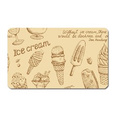 Ice-cream-vintage-pattern Magnet (rectangular)