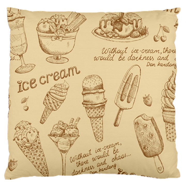 Ice-cream-vintage-pattern Standard Flano Cushion Case (Two Sides)