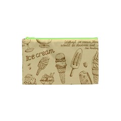 Ice-cream-vintage-pattern Cosmetic Bag (xs) by Jancukart