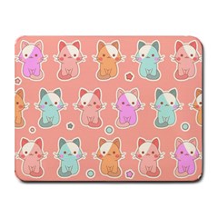 Cute-kawaii-kittens-seamless-pattern Small Mousepad by Jancukart