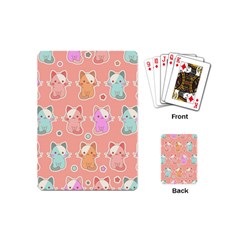 Cute-kawaii-kittens-seamless-pattern Playing Cards Single Design (mini) by Jancukart