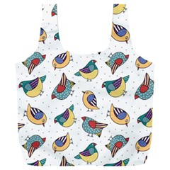 Seamless-pattern-with-hand-drawn-bird-black Full Print Recycle Bag (xxl)