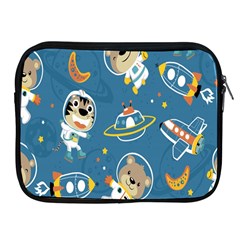 Seamless-pattern-funny-astronaut-outer-space-transportation Apple Ipad 2/3/4 Zipper Cases by Jancukart