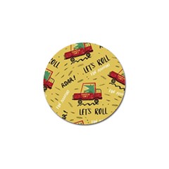 Childish-seamless-pattern-with-dino-driver Golf Ball Marker (10 Pack) by Jancukart