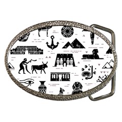 Dark-seamless-pattern-symbols-landmarks-signs-egypt --- Belt Buckles