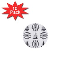 Marine-nautical-seamless-pattern-with-vintage-lighthouse-wheel 1  Mini Buttons (10 Pack) 