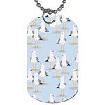 Cute-seagulls-seamless-pattern-light-blue-background Dog Tag (One Side) Front