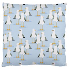 Cute-seagulls-seamless-pattern-light-blue-background Large Flano Cushion Case (two Sides) by Jancukart