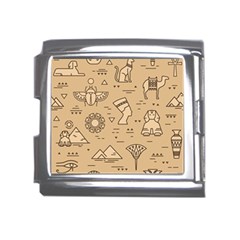 Egyptian-seamless-pattern-symbols-landmarks-signs-egypt Mega Link Italian Charm (18mm)