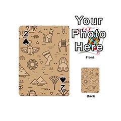 Egyptian-seamless-pattern-symbols-landmarks-signs-egypt Playing Cards 54 Designs (mini) by Jancukart