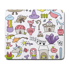 Fantasy-things-doodle-style-vector-illustration Large Mousepad