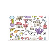 Fantasy-things-doodle-style-vector-illustration Sticker Rectangular (10 pack)