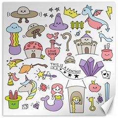 Fantasy-things-doodle-style-vector-illustration Canvas 12  x 12 