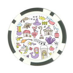 Fantasy-things-doodle-style-vector-illustration Poker Chip Card Guard