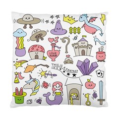 Fantasy-things-doodle-style-vector-illustration Standard Cushion Case (Two Sides)