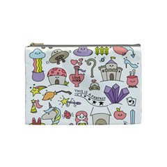 Fantasy-things-doodle-style-vector-illustration Cosmetic Bag (Medium)