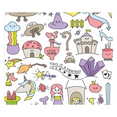 Fantasy-things-doodle-style-vector-illustration Double Sided Flano Blanket (Small) 