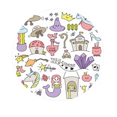 Fantasy-things-doodle-style-vector-illustration Mini Round Pill Box (Pack of 3)