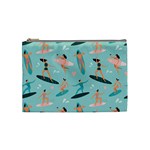 Beach-surfing-surfers-with-surfboards-surfer-rides-wave-summer-outdoors-surfboards-seamless-pattern- Cosmetic Bag (Medium) Front