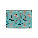 Beach-surfing-surfers-with-surfboards-surfer-rides-wave-summer-outdoors-surfboards-seamless-pattern- Cosmetic Bag (Medium) Back