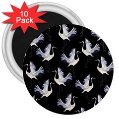 Crane-pattern 3  Magnets (10 Pack) 