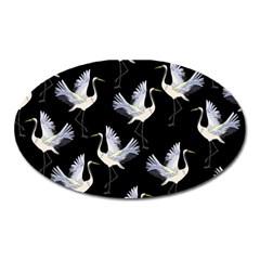 Crane-pattern Oval Magnet