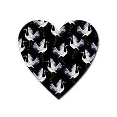 Crane-pattern Heart Magnet