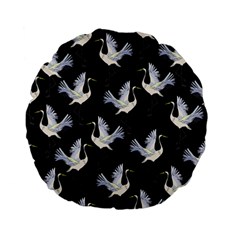 Crane-pattern Standard 15  Premium Flano Round Cushions