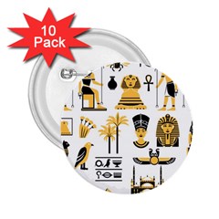 Egypt-symbols-decorative-icons-set 2 25  Buttons (10 Pack) 