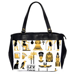 Egypt-symbols-decorative-icons-set Oversize Office Handbag (2 Sides) by Jancukart