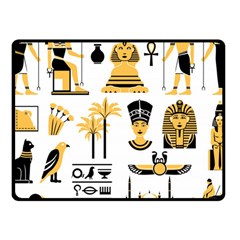 Egypt-symbols-decorative-icons-set Fleece Blanket (small) by Jancukart