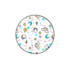 Unicorns-rainbows-seamless-pattern Hat Clip Ball Marker