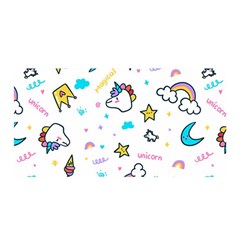 Unicorns-rainbows-seamless-pattern Satin Wrap 35  x 70 