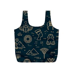 Dark-seamless-pattern-symbols-landmarks-signs-egypt -- Full Print Recycle Bag (s)