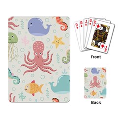 Underwater-seamless-pattern-light-background-funny Playing Cards Single Design (rectangle) by Jancukart