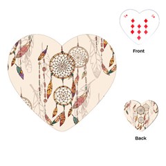 Coloured-dreamcatcher-background Playing Cards Single Design (heart) by Jancukart