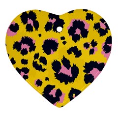 Leopard-print-seamless-pattern Ornament (heart)