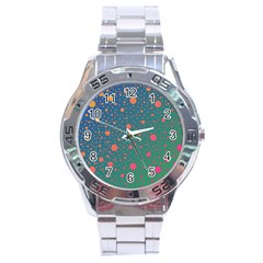 Color Pattern Dot Scrapbooking Stainless Steel Analogue Watch