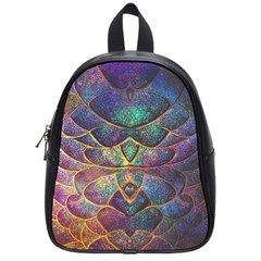 Dragon Fractal Pattern Texture School Bag (small) by Wegoenart