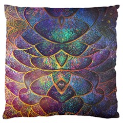 Dragon Fractal Pattern Texture Large Cushion Case (one Side) by Wegoenart
