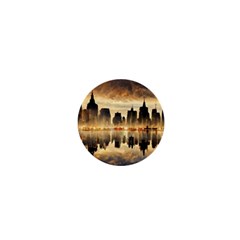 Manhattan Skyline Sunset Nyc 1  Mini Magnets by Wegoenart