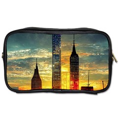 New York City Sunset Dusk Twilight Toiletries Bag (two Sides) by Wegoenart