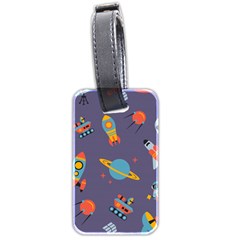 Space Seamless Pattern Luggage Tag (two Sides) by Wegoenart