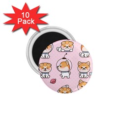 Set Kawaii Smile Japanese Dog Cartoon 1 75  Magnets (10 Pack)  by Wegoenart